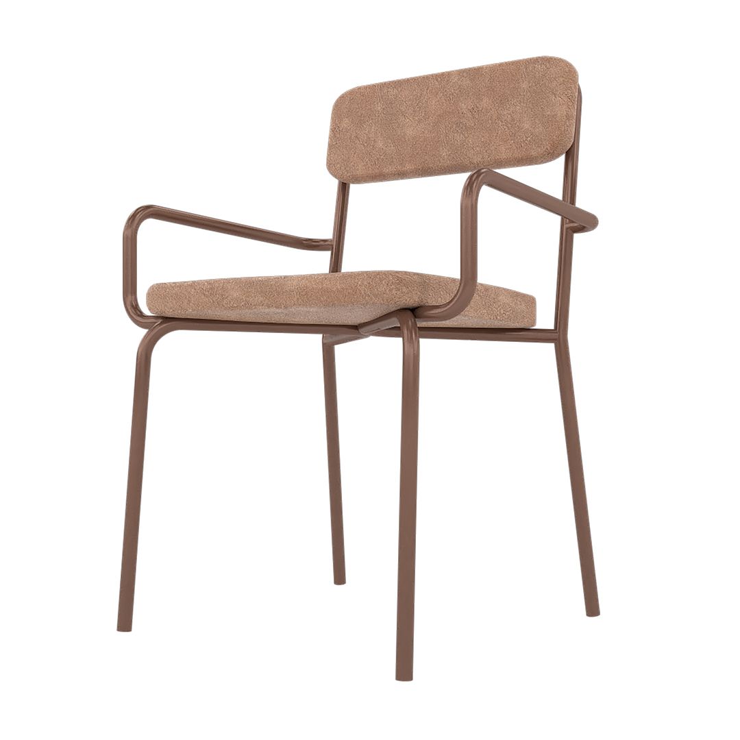 Manhattan Comfort Whythe PU Leather Dining Chair In Corten