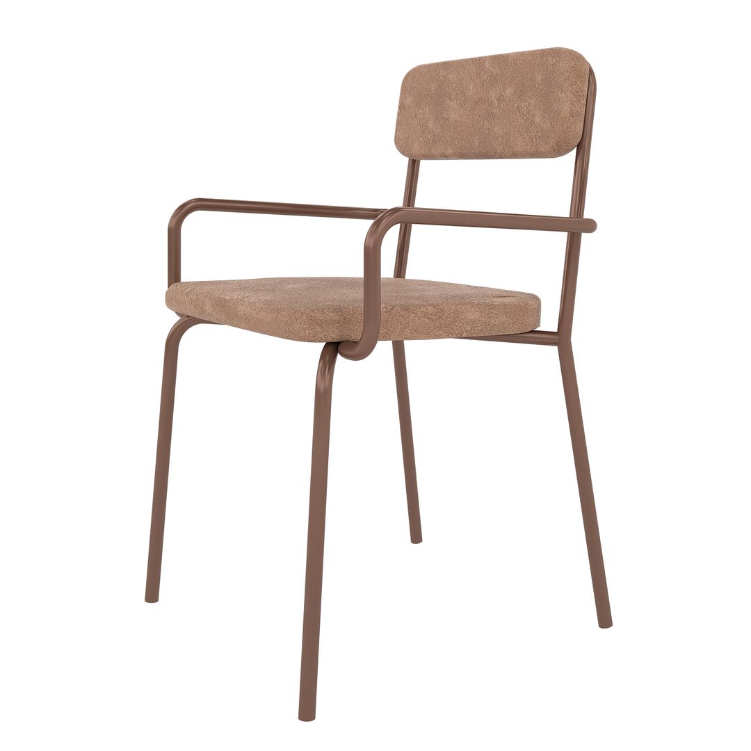 Manhattan Comfort Whythe PU Leather Dining Chair In Corten