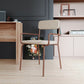 Manhattan Comfort Whythe PU Leather Dining Chair In Natural Linen & Corten
