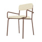 Manhattan Comfort Whythe PU Leather Dining Chair In Natural Linen & Corten