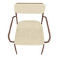 Manhattan Comfort Whythe PU Leather Dining Chair In Natural Linen & Corten