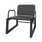Manhattan Comfort Whythe PU Leather Low Accent Chair 1.0 In Black