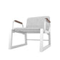 Manhattan Comfort Whythe PU Leather Low Accent Chair 1.0 In White