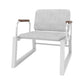 Manhattan Comfort Whythe PU Leather Low Accent Chair 1.0 In White