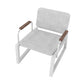 Manhattan Comfort Whythe PU Leather Low Accent Chair 1.0 In White