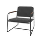 Manhattan Comfort Whythe PU Leather Low Accent Chair 2.0 In Black