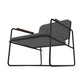 Manhattan Comfort Whythe PU Leather Low Accent Chair 2.0 In Black