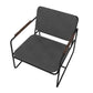 Manhattan Comfort Whythe PU Leather Low Accent Chair 2.0 In Black