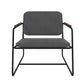 Manhattan Comfort Whythe PU Leather Low Accent Chair 2.0 In Black