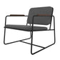 Manhattan Comfort Whythe PU Leather Low Accent Chair 2.0 In Black