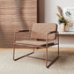 Manhattan Comfort Whythe PU Leather Low Accent Chair 2.0 In Corten