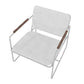 Manhattan Comfort Whythe PU Leather Low Accent Chair 2.0 In White
