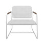 Manhattan Comfort Whythe PU Leather Low Accent Chair 2.0 In White