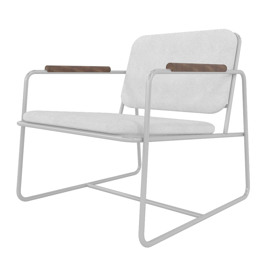 Manhattan Comfort Whythe PU Leather Low Accent Chair 2.0 In White