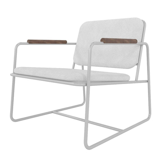 Manhattan Comfort Whythe PU Leather Low Accent Chair 2.0 In White