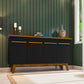 Manhattan Comfort Yonkers 63" Black & Cinnamon Sideboard