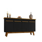 Manhattan Comfort Yonkers 63" Black & Cinnamon Sideboard