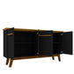 Manhattan Comfort Yonkers 63" Black & Cinnamon Sideboard