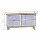Manhattan Comfort Yonkers 63" Black & Cinnamon Sideboard