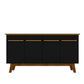 Manhattan Comfort Yonkers 63" Black & Cinnamon Sideboard