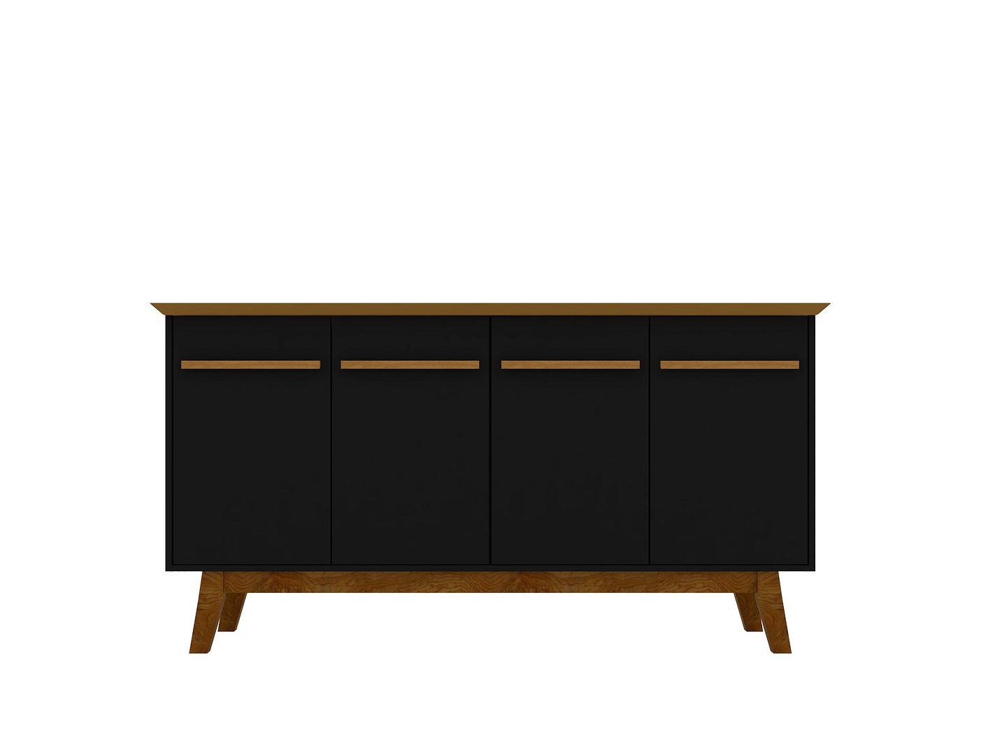 Manhattan Comfort Yonkers 63" Black & Cinnamon Sideboard