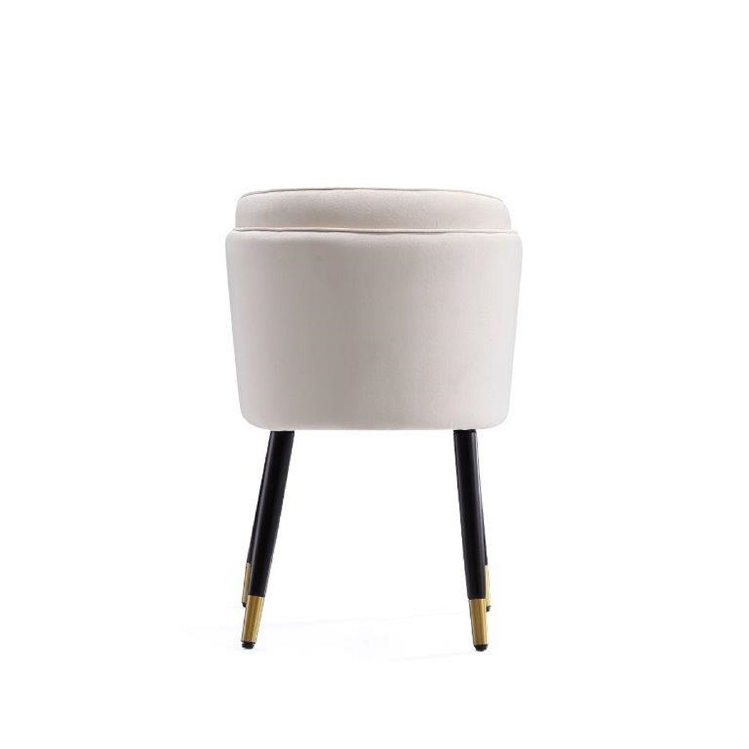 Manhattan Comfort Zephyr Velvet Dining Chair In Cream