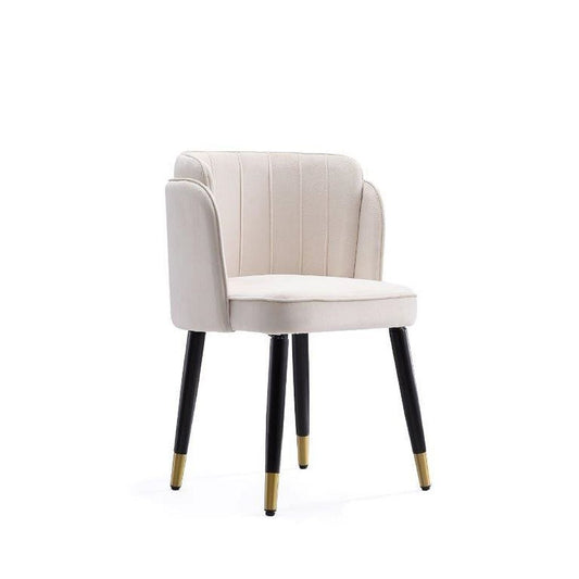 Manhattan Comfort Zephyr Velvet Dining Chair In Cream