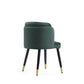 Manhattan Comfort Zephyr Velvet Dining Chair In Hunter Green