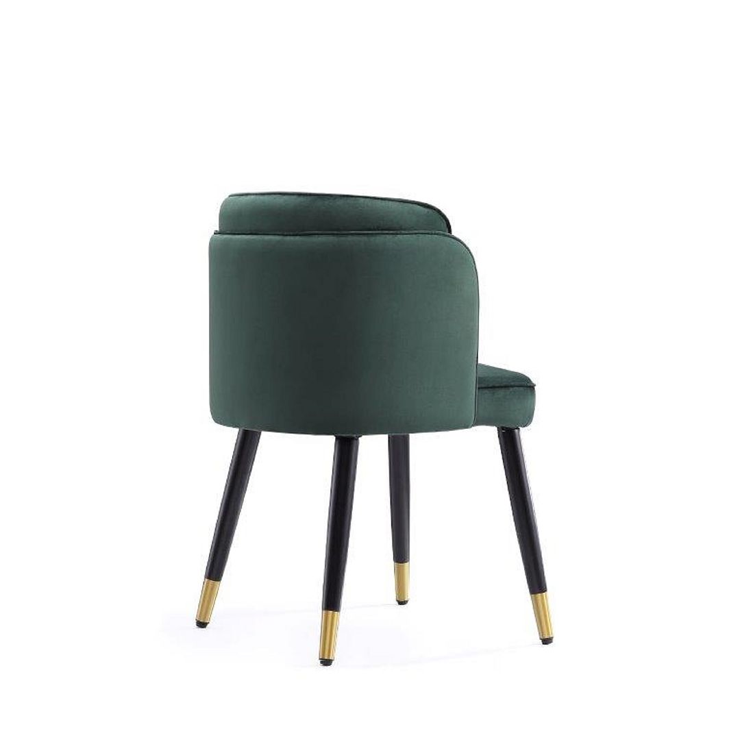 Manhattan Comfort Zephyr Velvet Dining Chair In Hunter Green