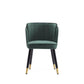 Manhattan Comfort Zephyr Velvet Dining Chair In Hunter Green