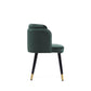 Manhattan Comfort Zephyr Velvet Dining Chair In Hunter Green