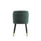 Manhattan Comfort Zephyr Velvet Dining Chair In Hunter Green