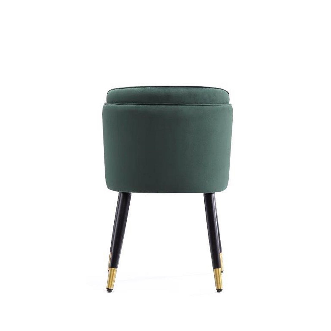 Manhattan Comfort Zephyr Velvet Dining Chair In Hunter Green