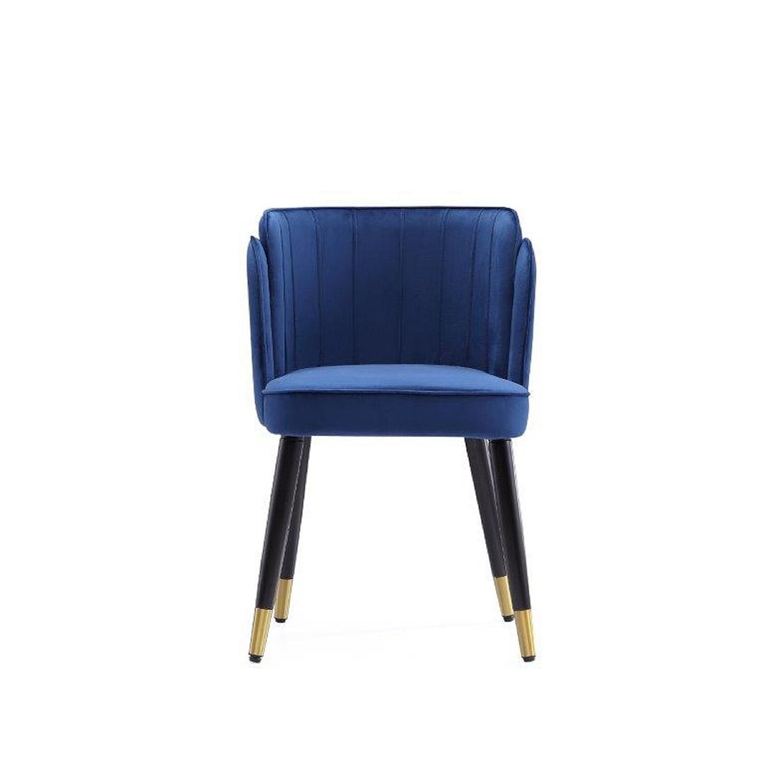 Manhattan Comfort Zephyr Velvet Dining Chair In Royal Blue