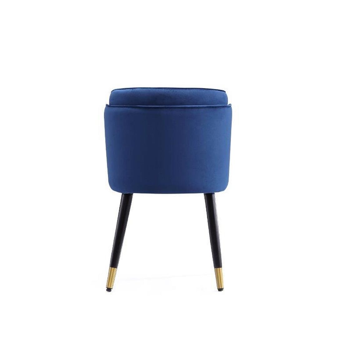 Manhattan Comfort Zephyr Velvet Dining Chair In Royal Blue