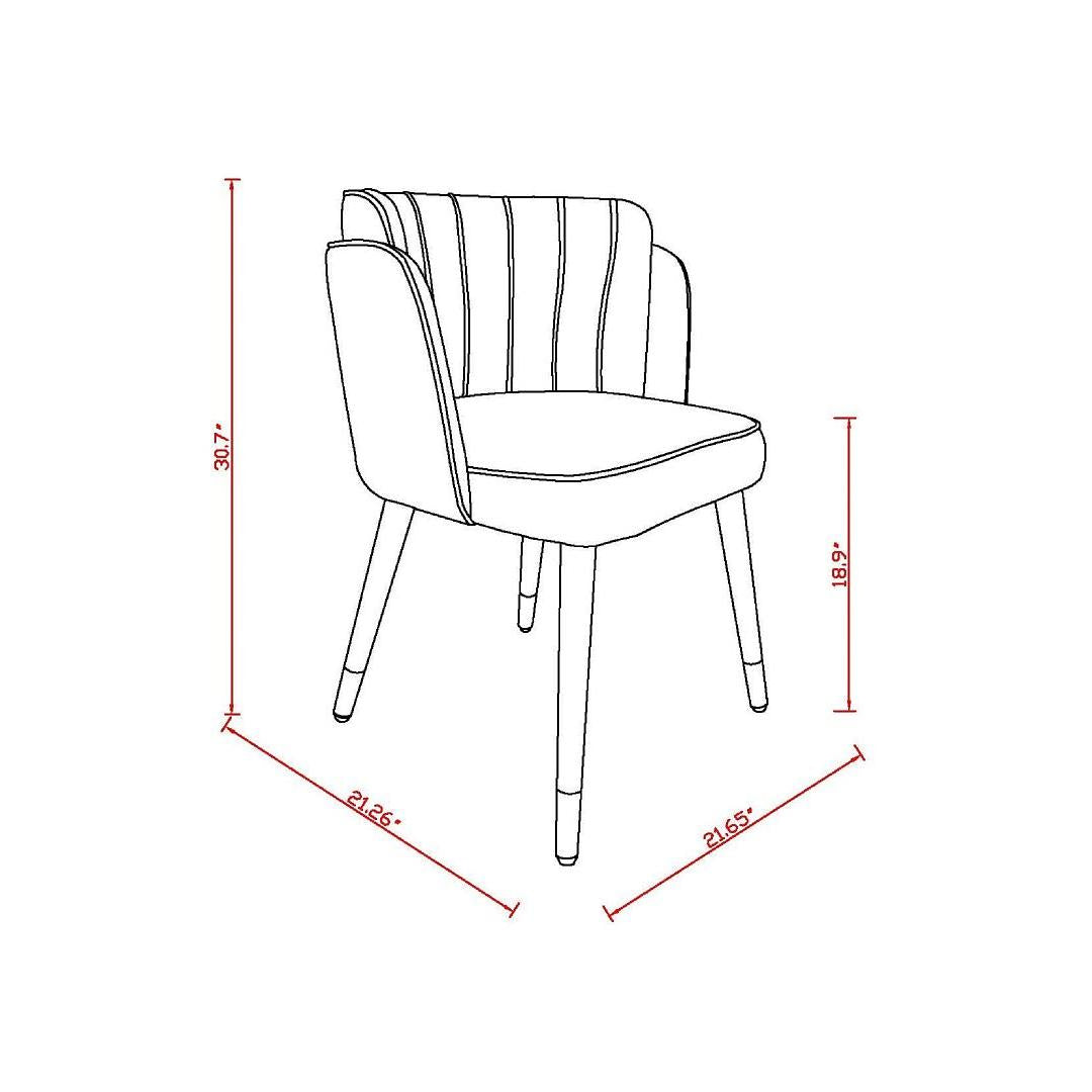 Manhattan Comfort Zephyr Velvet Dining Chair In Royal Blue