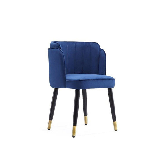 Manhattan Comfort Zephyr Velvet Dining Chair In Royal Blue