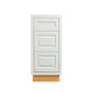 Maplevilles Cabinetry 15" Vintage White Inset Modern Shaker Style RTA Birch Wood Storage Base Kitchen Cabinet With 3 Drawers
