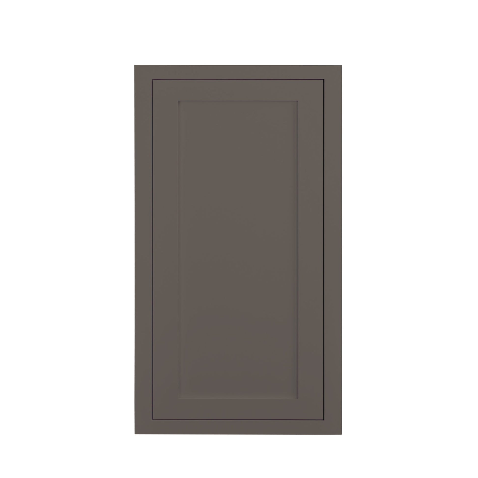 Maplevilles Cabinetry 18" x 30" Dark Gray Inset Modern Shaker Style RTA Birch Wood Wall Storage Cabinet With 1 Door & 2 Shelf Boards