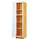 Maplevilles Cabinetry 18" x 84" Snow White Inset Modern Shaker Style RTA Birch Wood Tall Pantry Cabinet With 2 Doors & 3 Shelf Boards