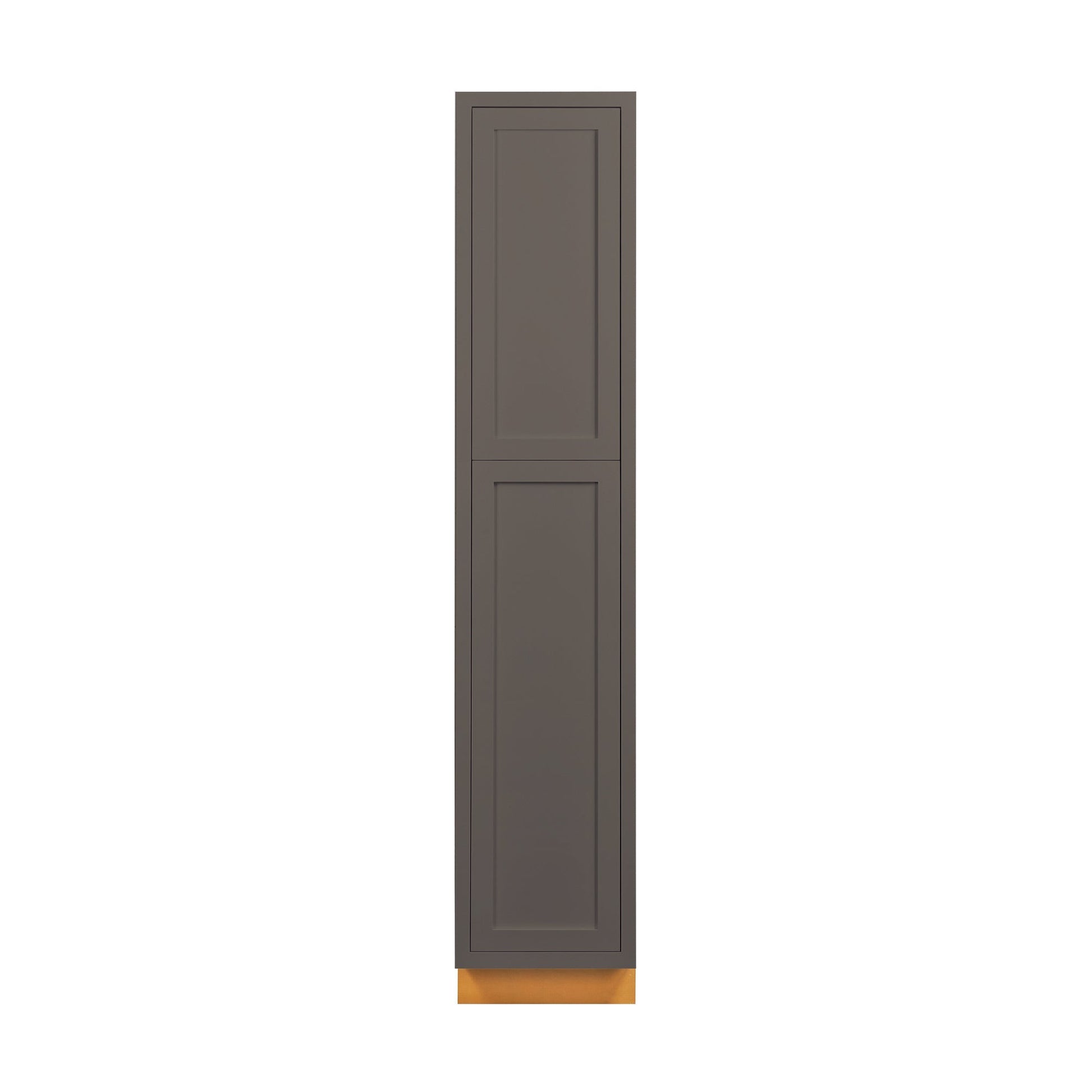 Maplevilles Cabinetry 18" x 93" Dark Gray Inset Modern Shaker Style RTA Birch Wood Tall Pantry Cabinet With 2 Doors & 4 Shelf Boards