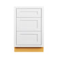 Maplevilles Cabinetry 21" Snow White Inset Modern Shaker Style RTA Birch Wood Storage Base Kitchen Cabinet With 3 Drawers