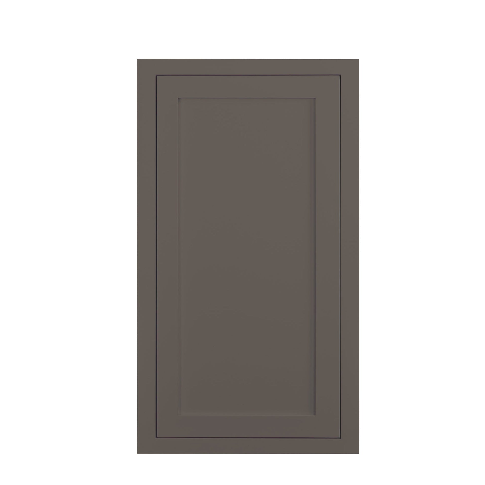 Maplevilles Cabinetry 21" x 39" Dark Gray Inset Modern Shaker Style RTA Birch Wood Wall Storage Cabinet With 1 Door & 2 Shelf Boards