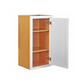 Maplevilles Cabinetry 21" x 39" Snow White Inset Modern Shaker Style RTA Birch Wood Wall Storage Cabinet With 1 Door & 2 Shelf Boards