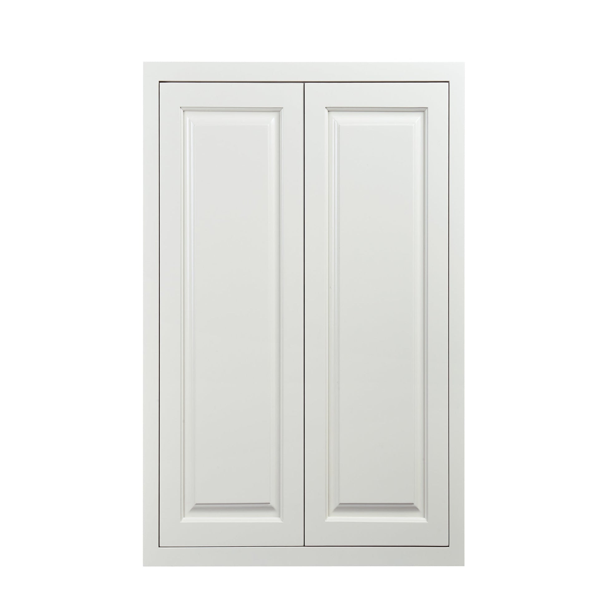 Maplevilles Cabinetry 24" x 39" Vintage White Inset Modern Shaker Style RTA Birch Wood Wall Storage Cabinet With 2 Doors & 2 Shelf Boards