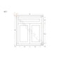 Maplevilles Cabinetry 27" Oxford Blue Inset Modern Shaker Style RTA Birch Wood Storage Base Kitchen Cabinet With 2 Doors & One Drawer