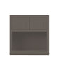 Maplevilles Cabinetry 27" x 30" Dark Gray Inset Modern Shaker Style RTA Birch Wood Wall Microwave Storage Cabinet With 2 Doors