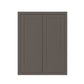 Maplevilles Cabinetry 27" x 39" Dark Gray Inset Modern Shaker Style RTA Birch Wood Wall Storage Cabinet With 2 Doors & 2 Shelf Boards