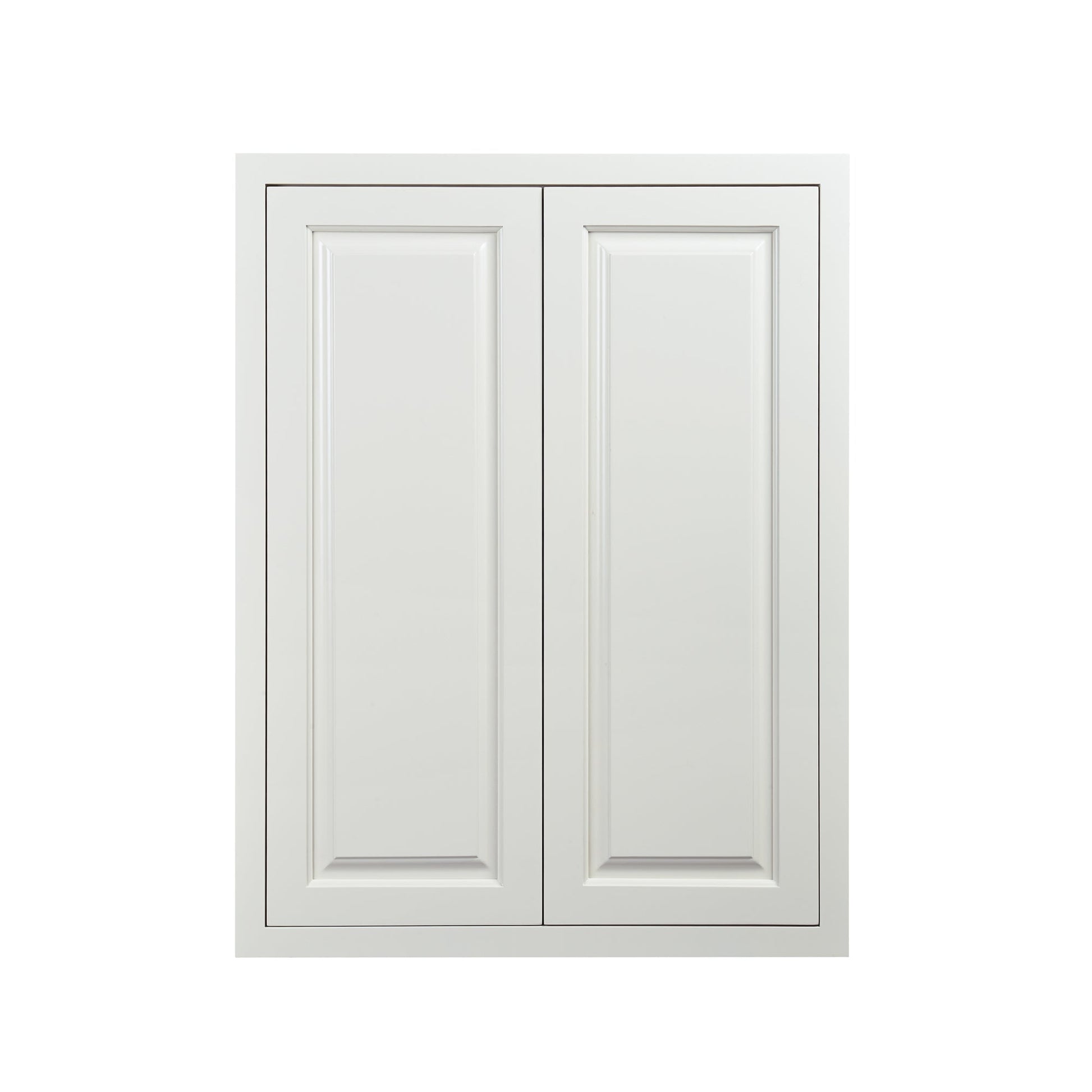 Maplevilles Cabinetry 27" x 39" Vintage White Inset Modern Shaker Style RTA Birch Wood Wall Storage Cabinet With 2 Doors & 2 Shelf Boards
