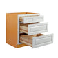 Maplevilles Cabinetry 30" Vintage White Inset Modern Shaker Style RTA Birch Wood Storage Base Kitchen Cabinet With 4 Drawers